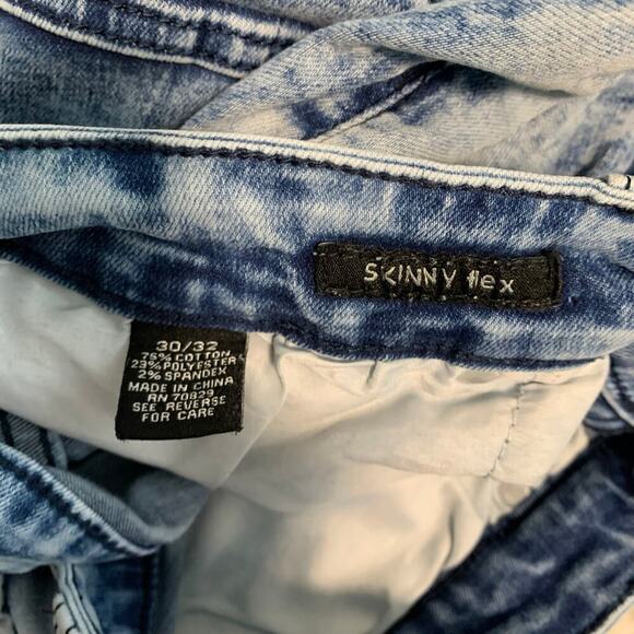 Black Premium Skinny Flex Acid Washed Jeans - Picture 10 of 10